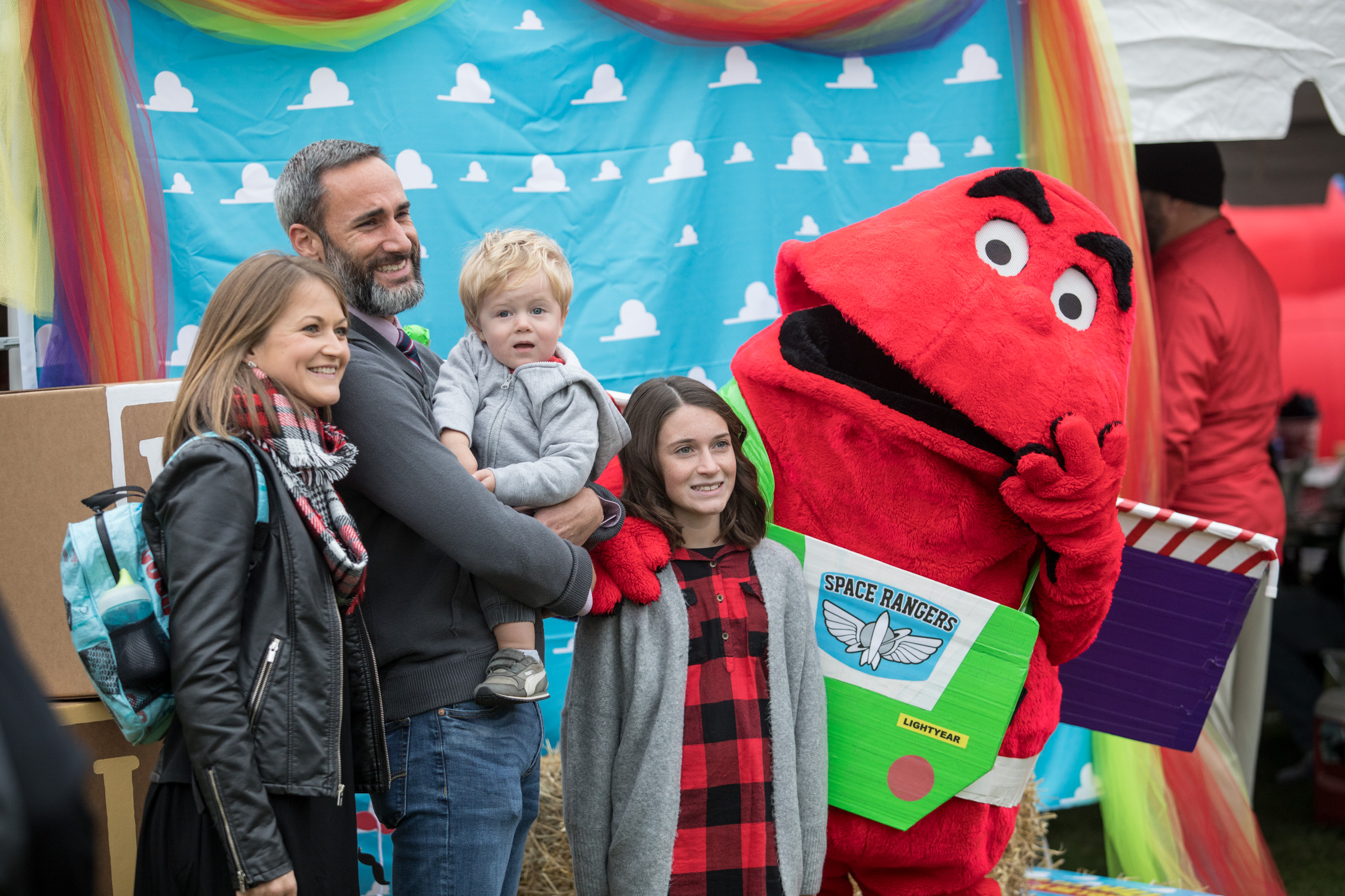 family and big red