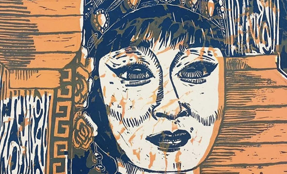 woman's funky face