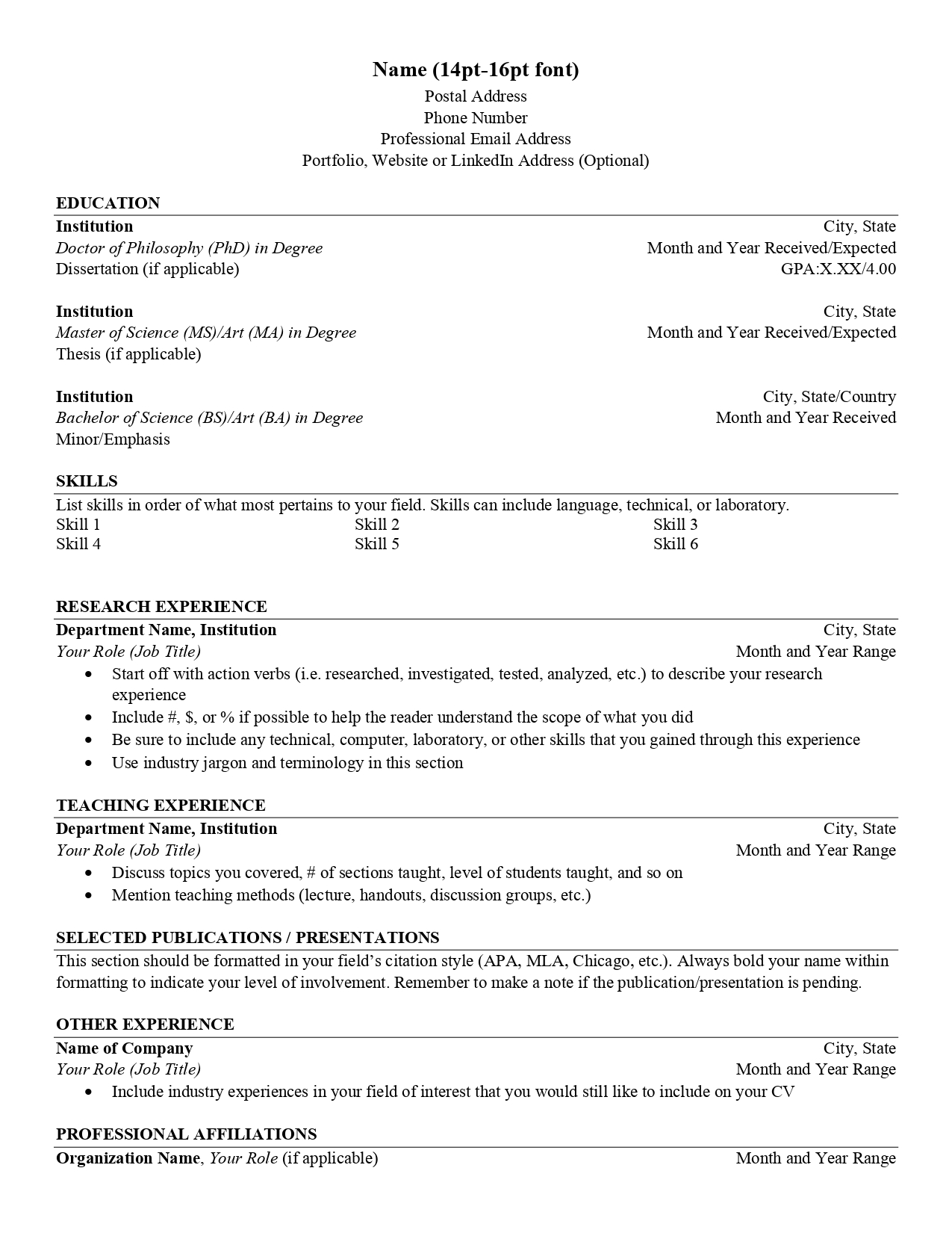 basic cv