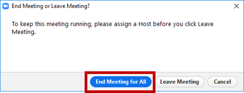 End Your Meeting