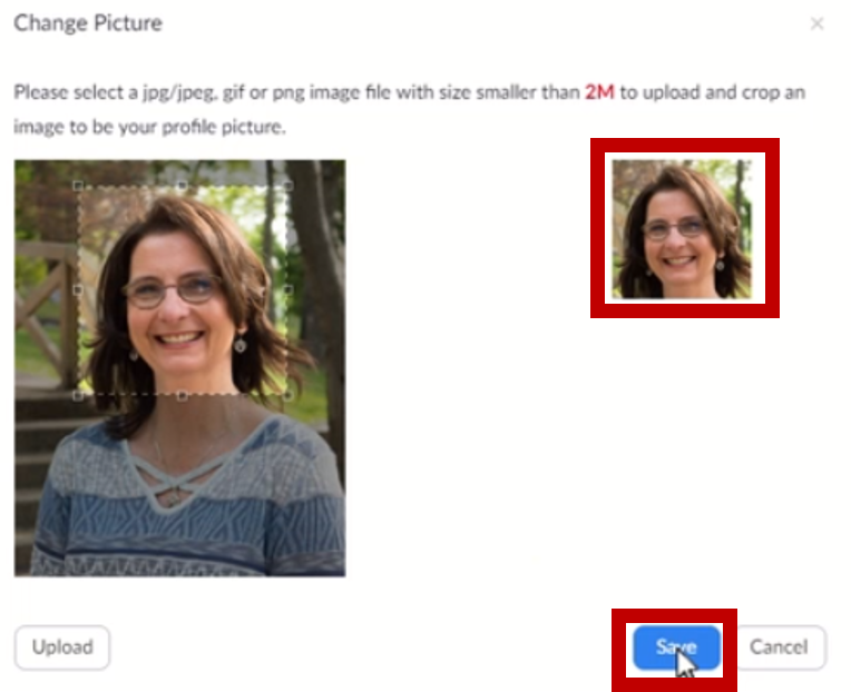 Add your photo to your profile