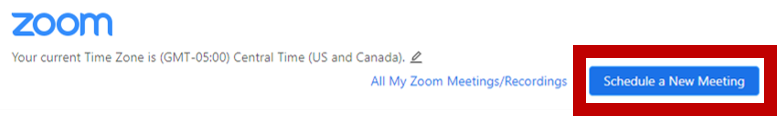 Schedule a ZOOM meeting