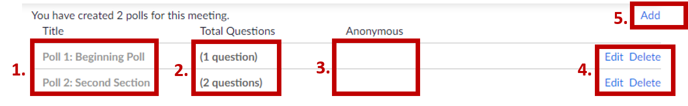 Creating Polls