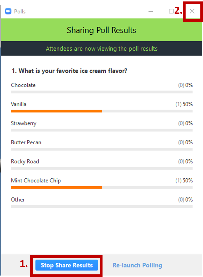 Using Polls in a Meeting