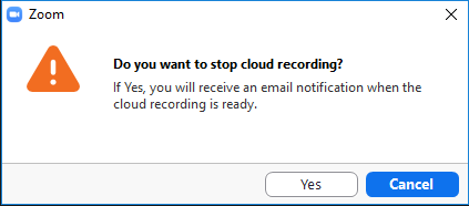 Stop recording