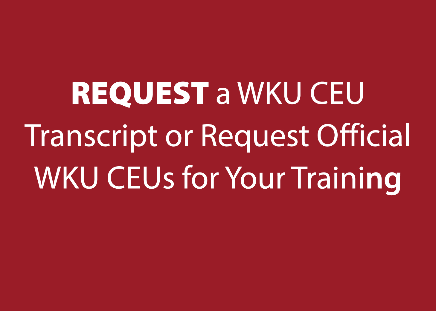 Request CEUs