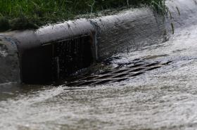 stormwater running into drain