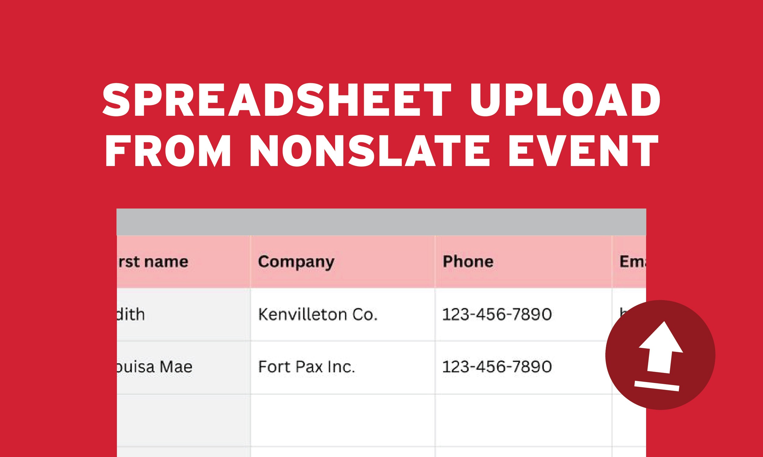Examples of Spreadsheet Uploads