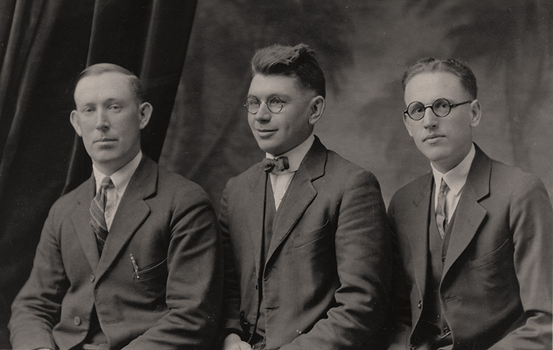 WKSNS Teacher's College debate team 1925: Sam L. Gaskins, Raymond Vincent, and Presley M. Grise WKSNS Teacher's College debate team 1925: Sam L. Gaskins, Raymond L. Vincent, and Presley M. Grise