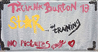 Photo of cinder block painted by Tatiana Mackins-Burton, finished 2011