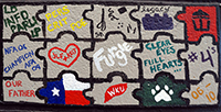 Photo of cinder block painted by Jessica Furgerson, class of 2010