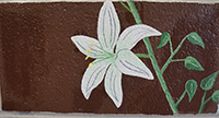 Photo of cinder block painted by Chelsea Harman, class of 2011