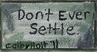 Photo of cinder block painted by Colby Holt, finished 2010