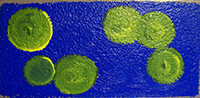 Photo of cinder block painted by Ryan Howell, class of 2006