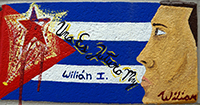 Photo of cinder block painted by Wilian Iralzabal, class of 2012