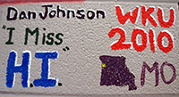 Photo of cinder block painted by Dan Johnson, finished 2008