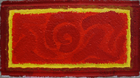 Photo of cinder block painted by Saeed Jones, class of 2008