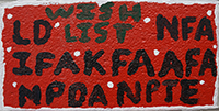 Photo of cinder block believed to be painted by Liz Mullins, class of 2010