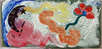 Photo of cinder block believed to be painted by Jamaka Young, finished 2010