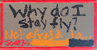Photo of cinder block painted by Joe Millhouse, finished 2007