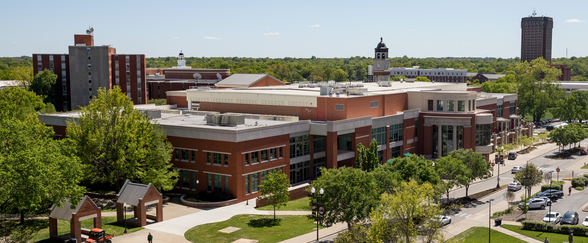 campus drone shot