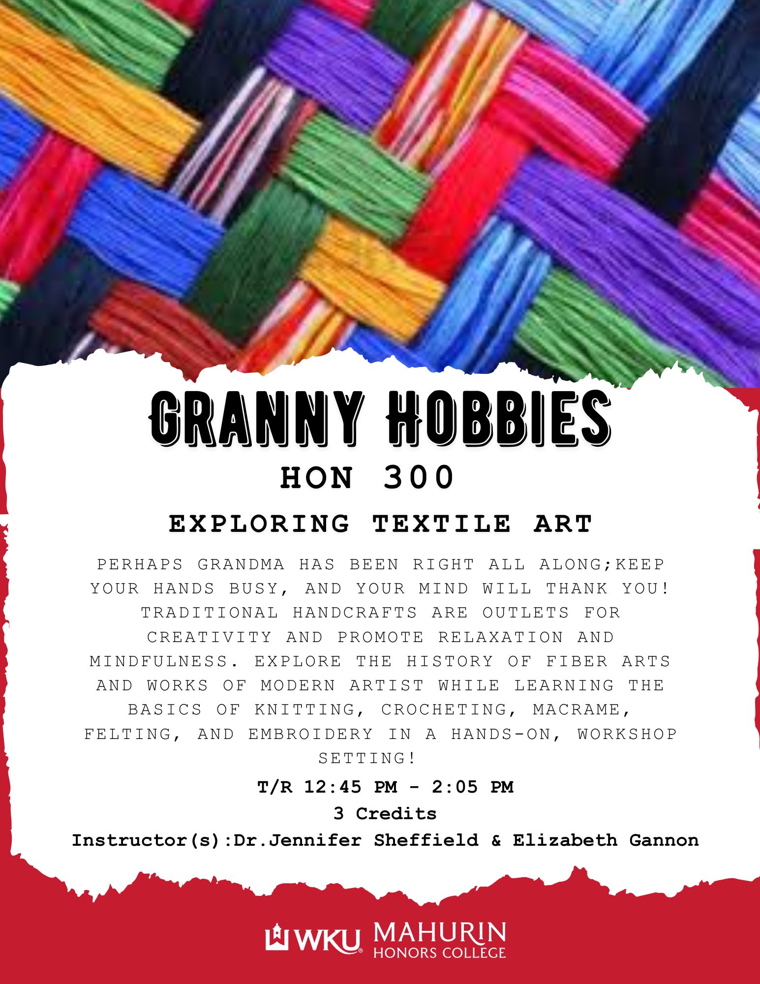 arts and crafts materials on a field of fabric