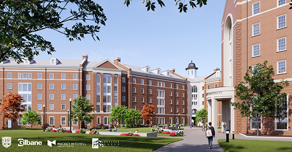 New hall exterior entry 2