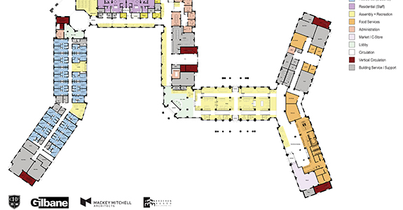 New hall ground floor plan