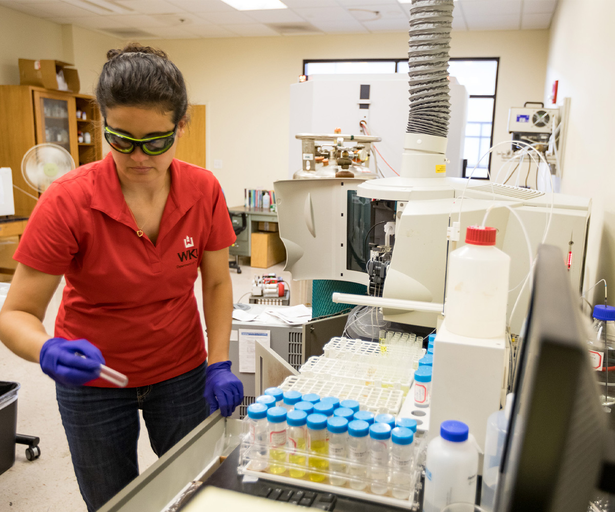 Student in the Lab
