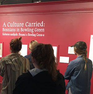 Bosian exhibit with WKU students