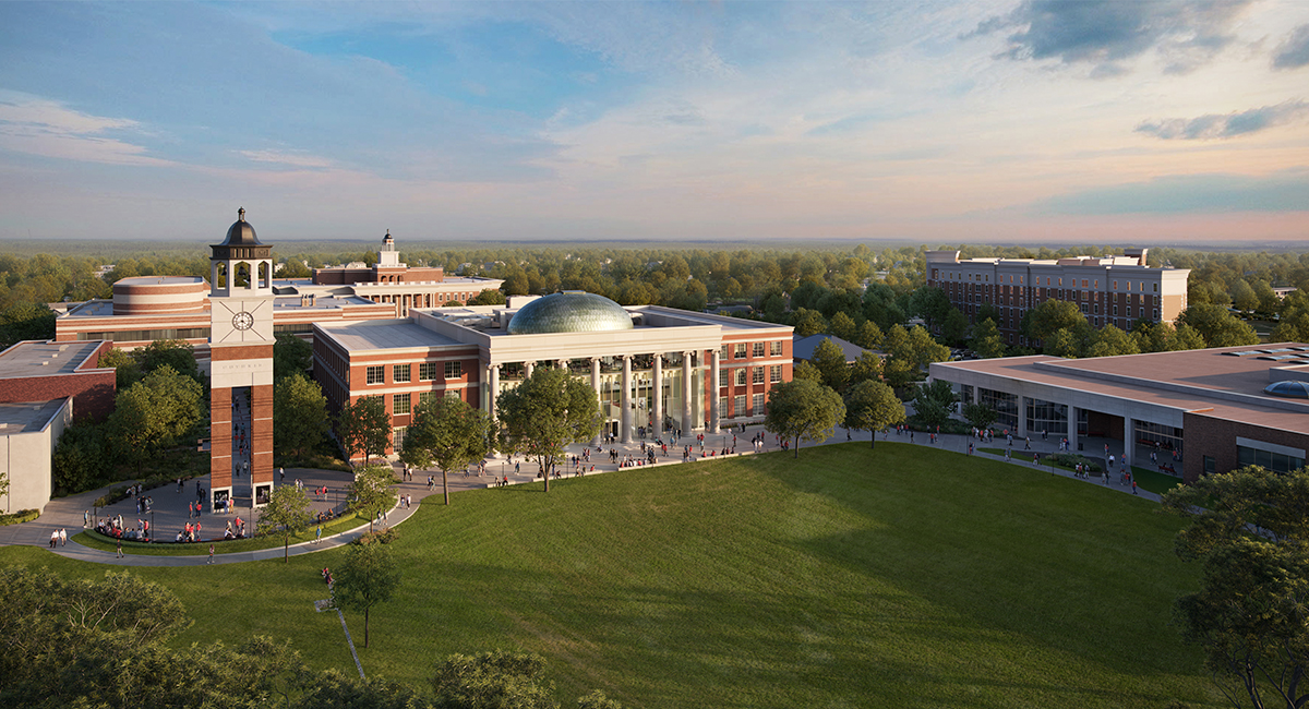 A rendering of the new Business Education building.