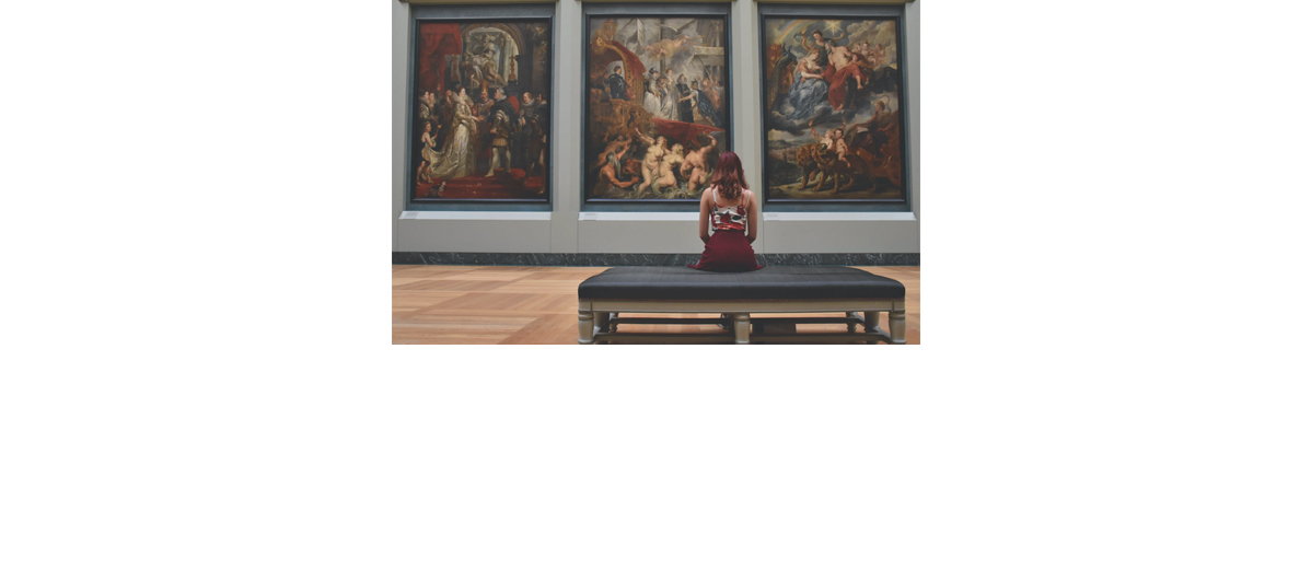 woman at art museum