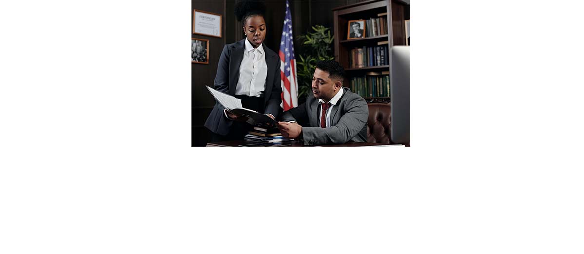 two people working