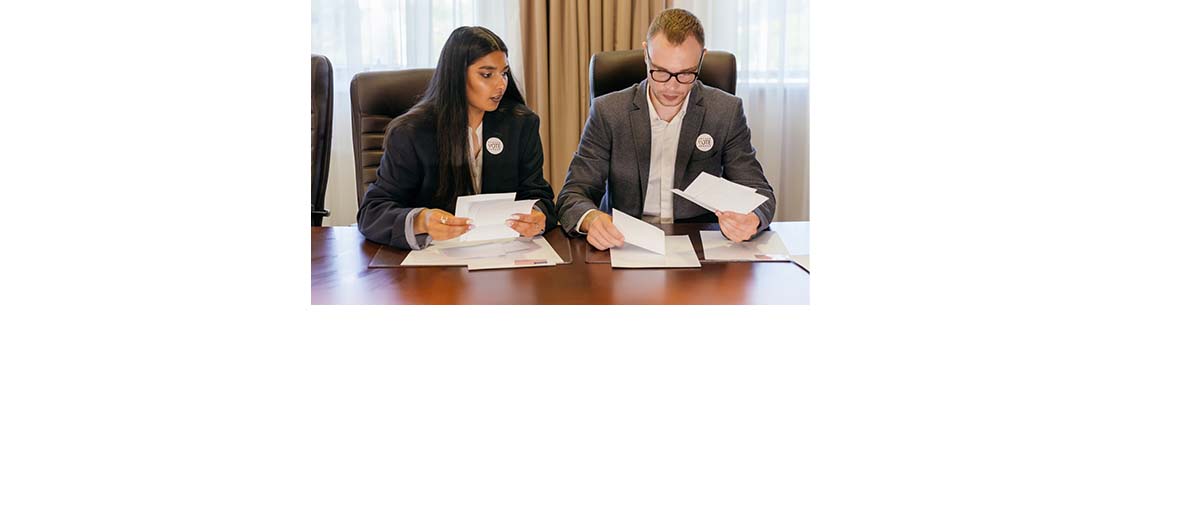 two people working