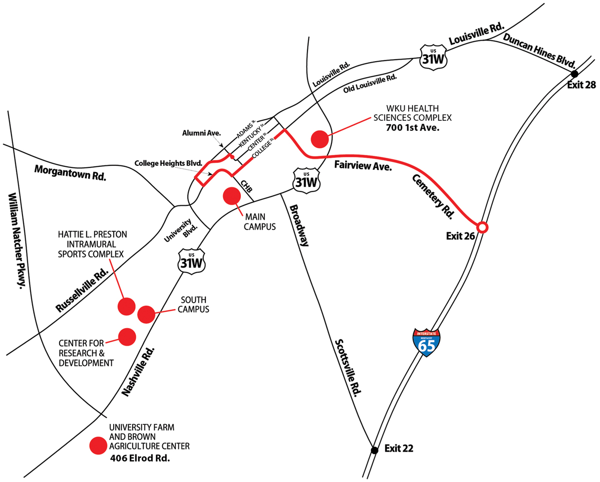 MAP TO WKU