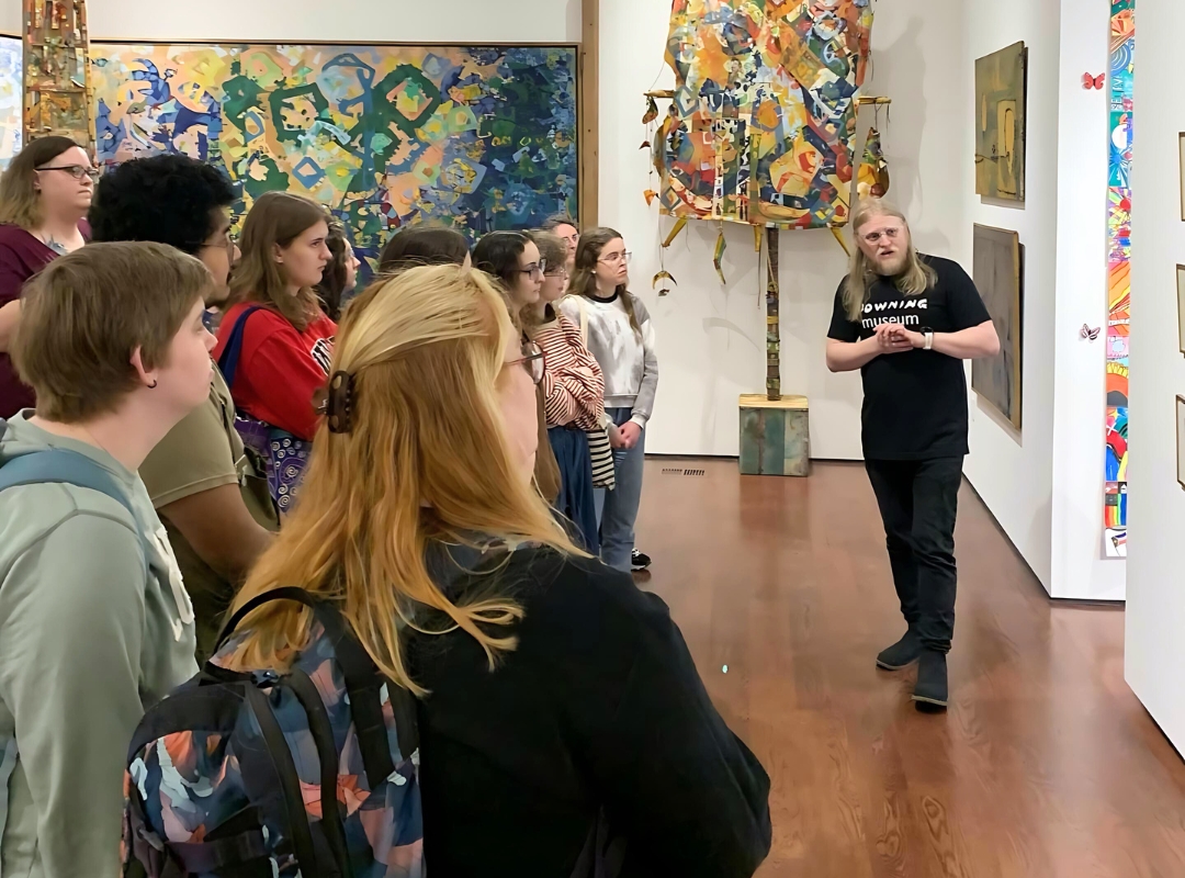 folklore students at a gallery