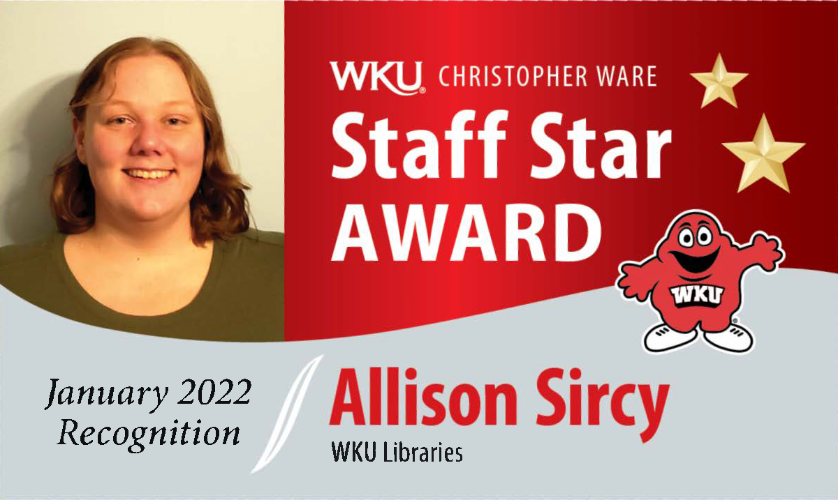 Allison Sircy January 2022 Staff Star