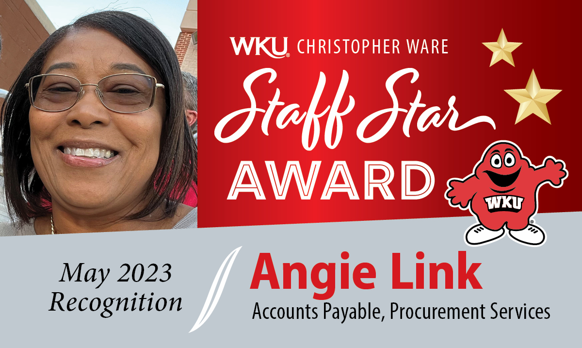 Angie Link May Staff Star award Angie Link