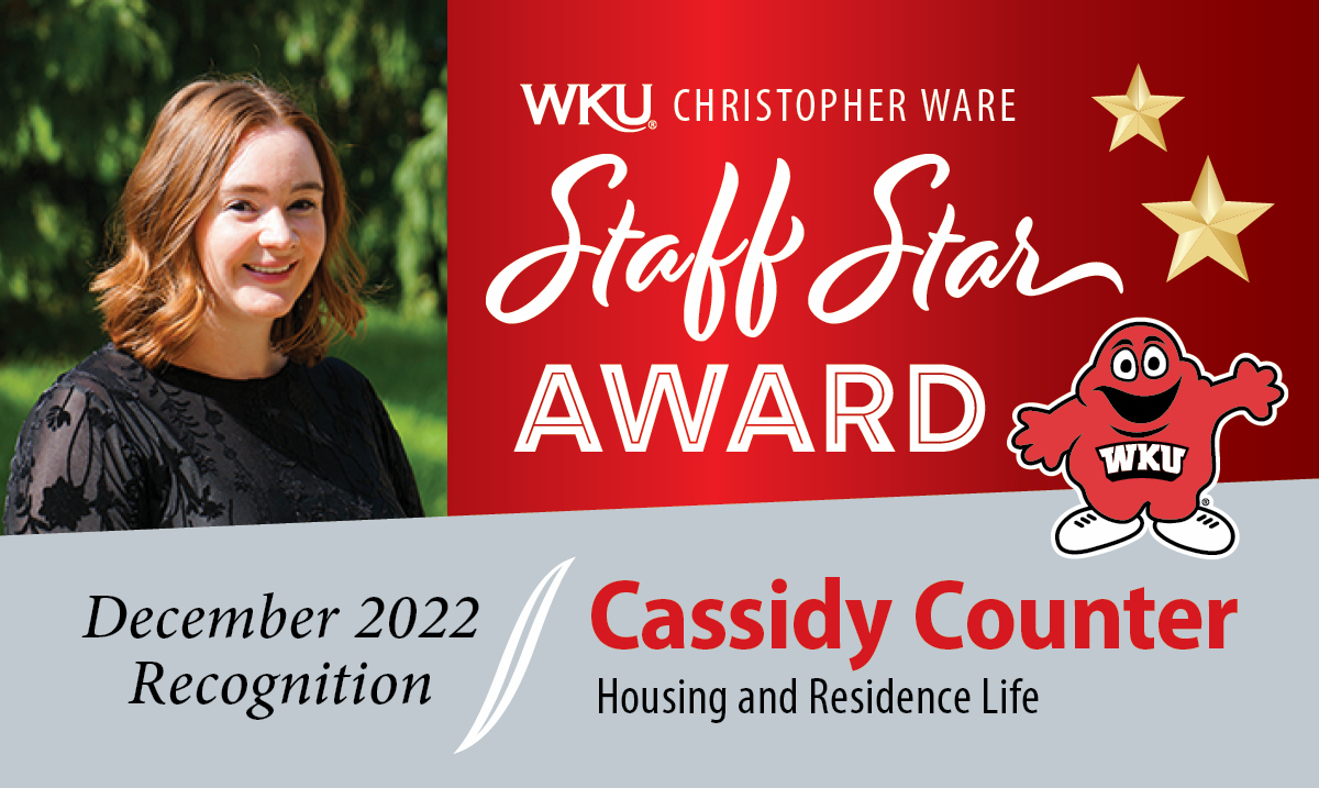 Cassidy Counter December Staff Star Cassidy Counter