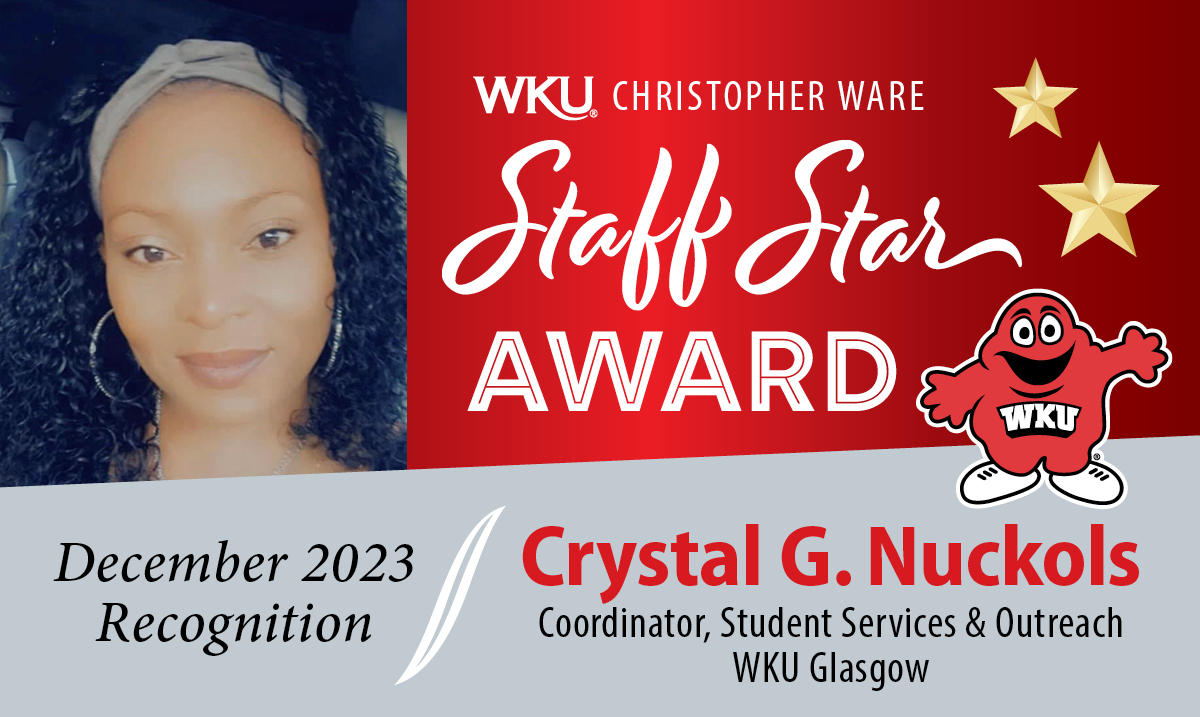 December Staff Star Crystal Nuckols