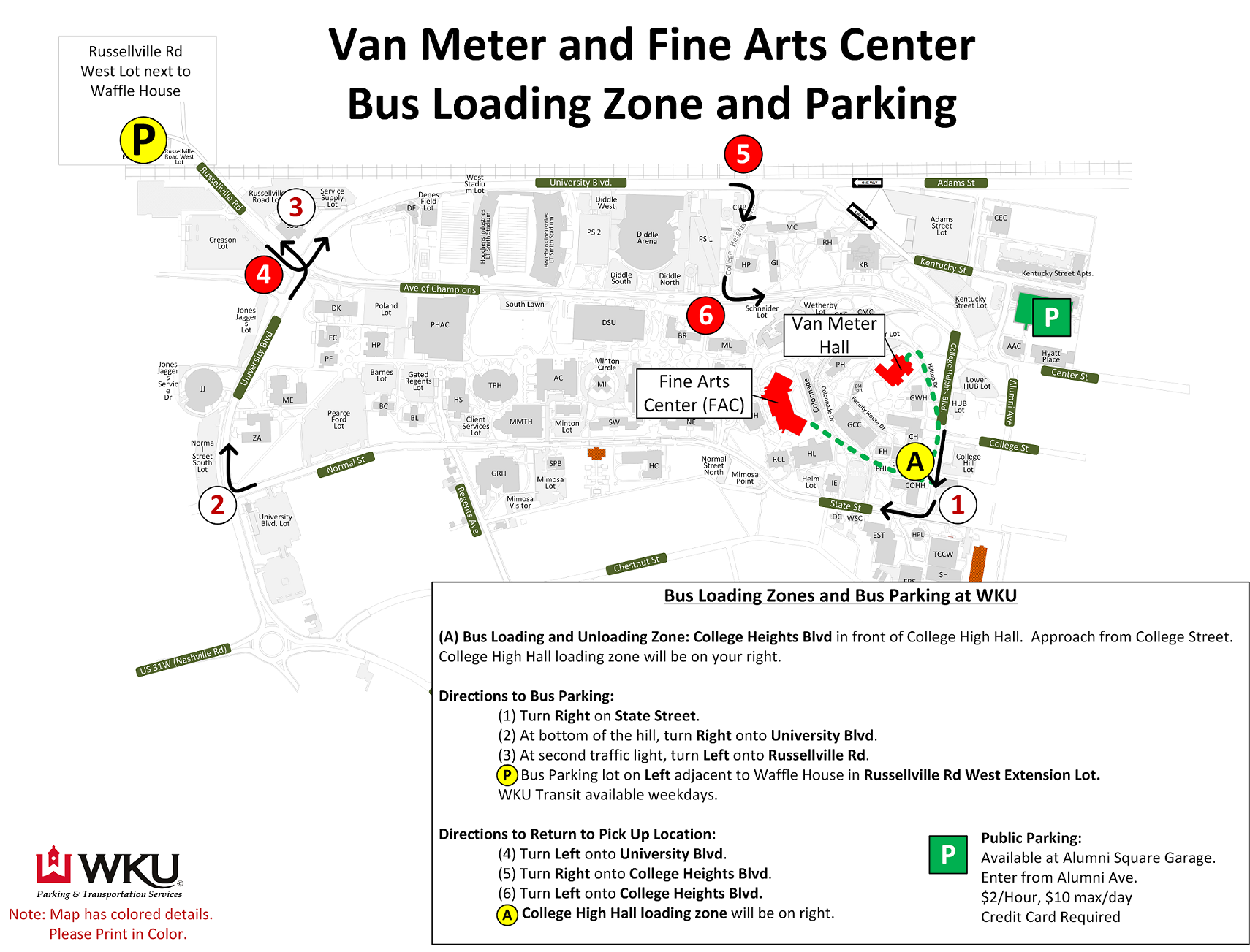 map of parking for events