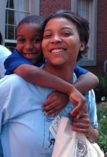 son hugging mom