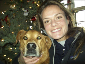 A picture of Lindsey Bale and her dog